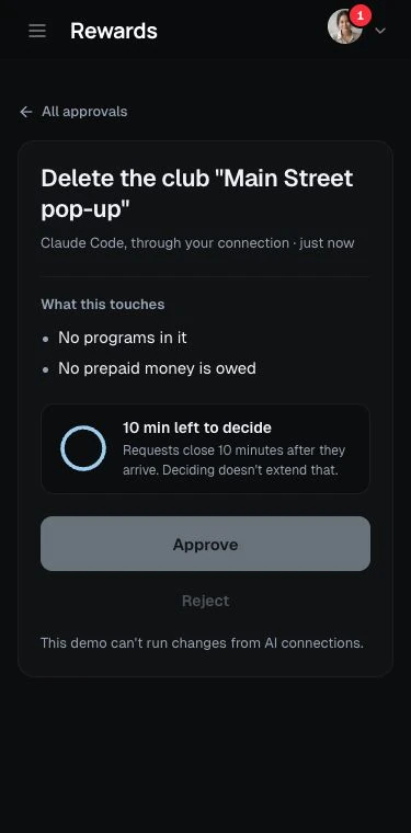 The review page in dark mode