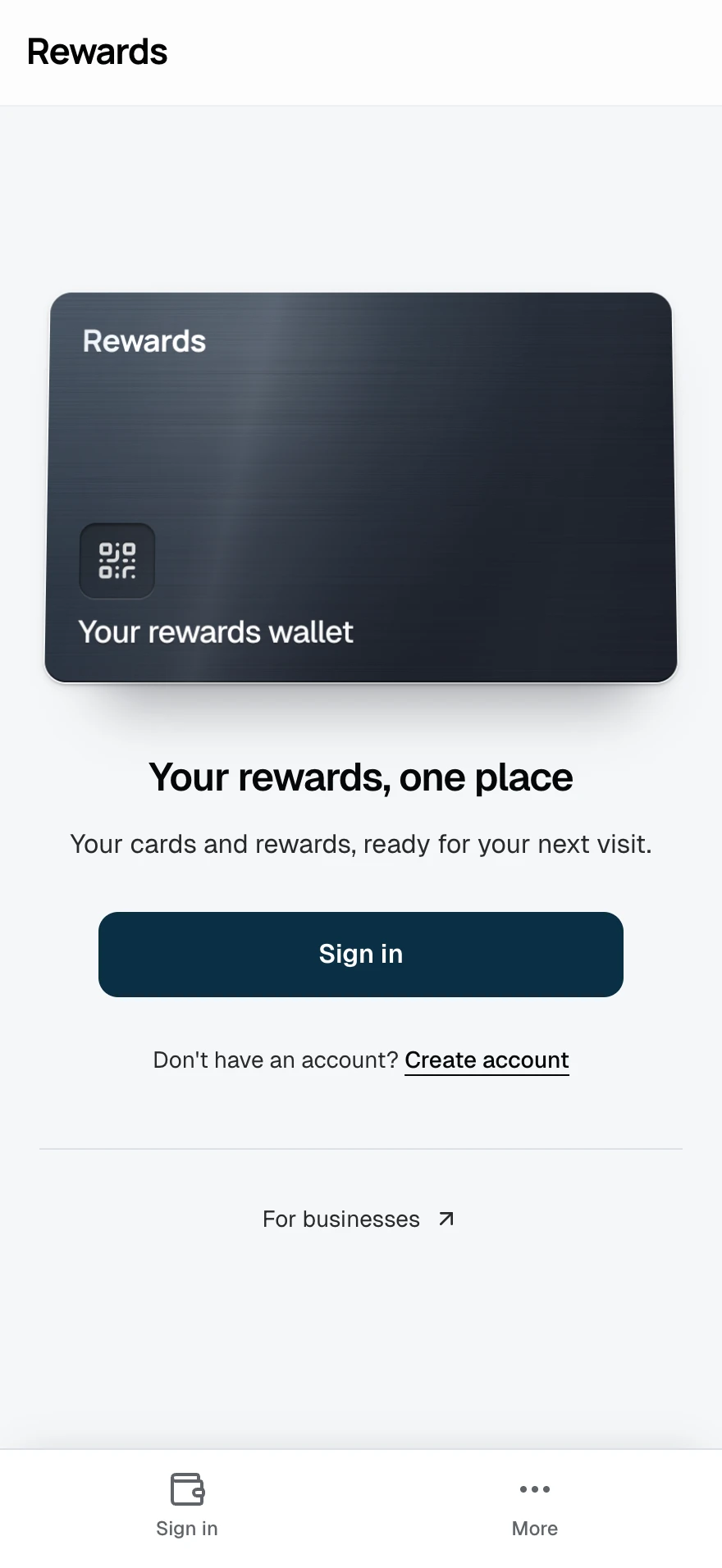Portal homepage on mobile. The same account gateway on a phone.