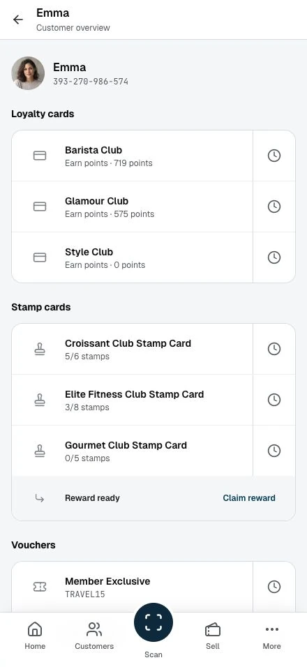 The customer overview for choosing a program.